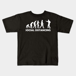 Evolution Of Social Distancing Kids T-Shirt